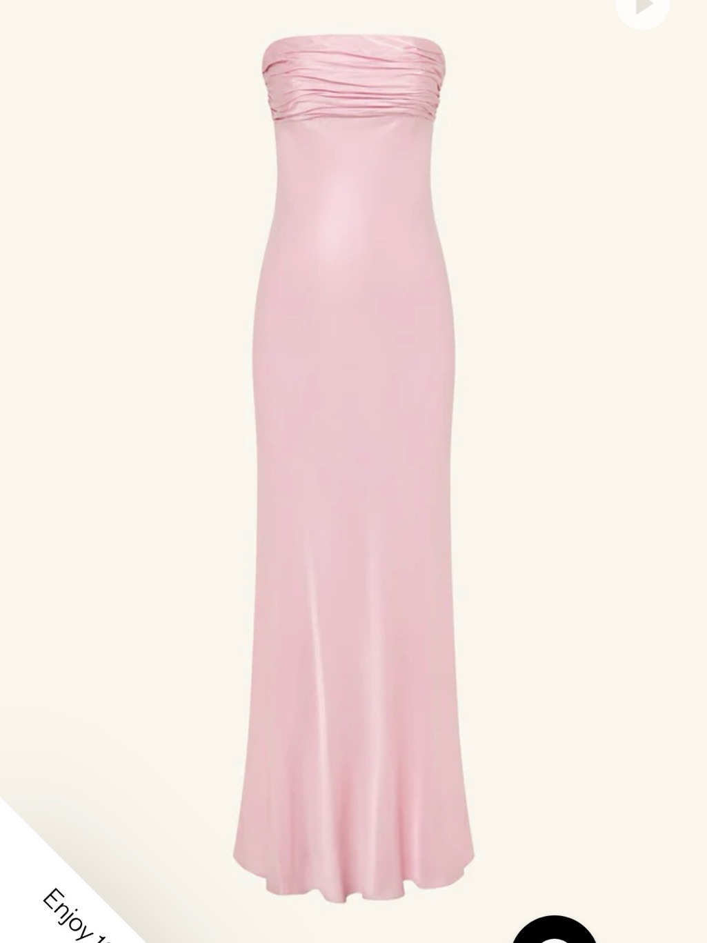 Shona Joy | La Lune Strapless Ruched Bodice Maxi Dress In Blossom (Light Pink)